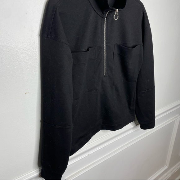 REISS Etta 1/2 Zip Pullover In Black Womens XS - Picture 3 of 9